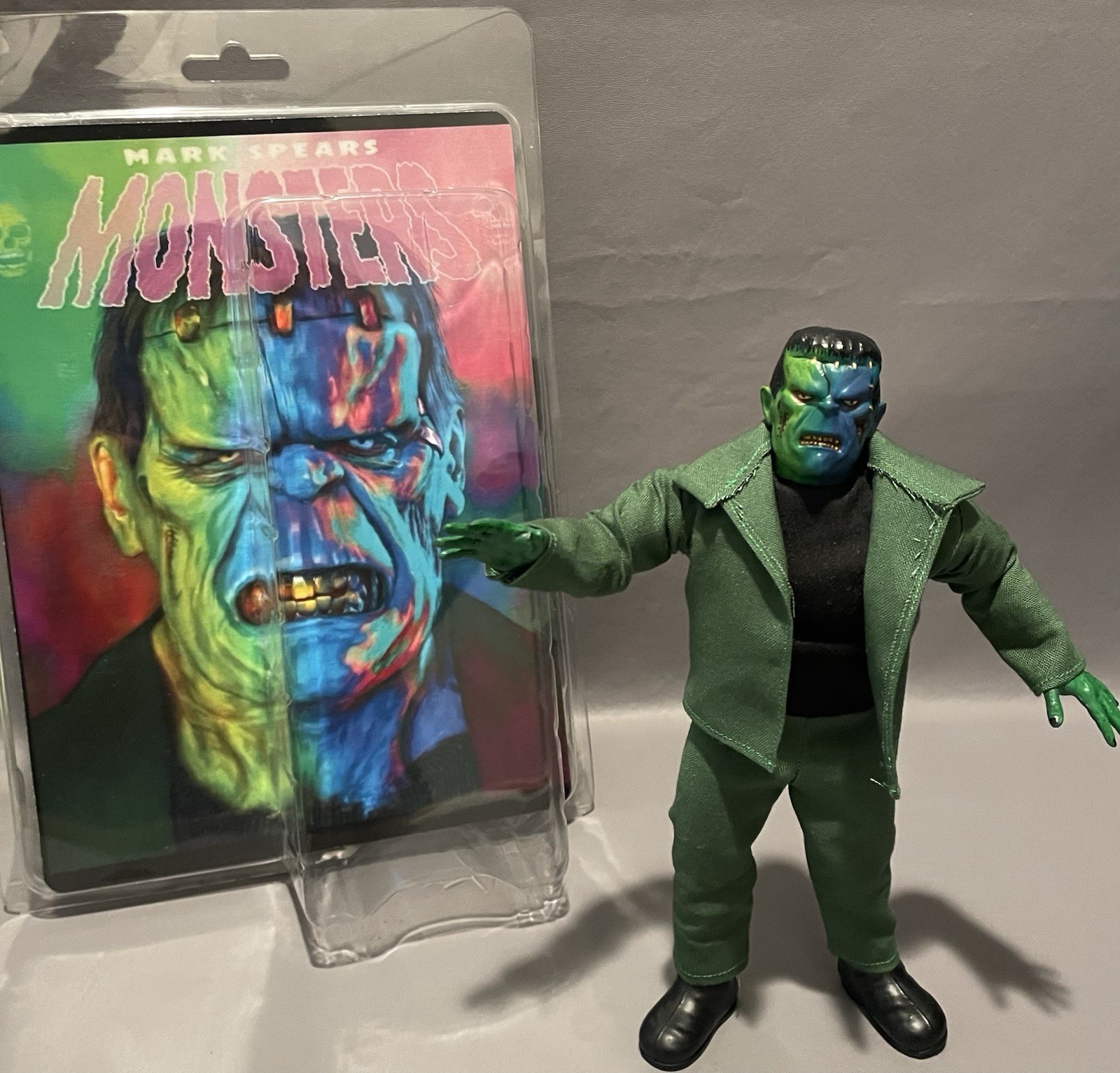 MARK SPEARS FRANKENSTEIN MONSTER TRIBUTE-FAN ART CUSTOM 8” FIGURE-AHI (read desc