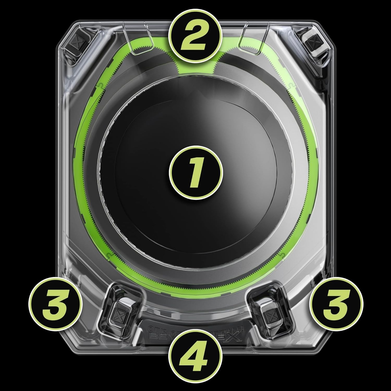 Beystadium Arena Set for Competitive Play with 2 Beyblade Tops and Launchers