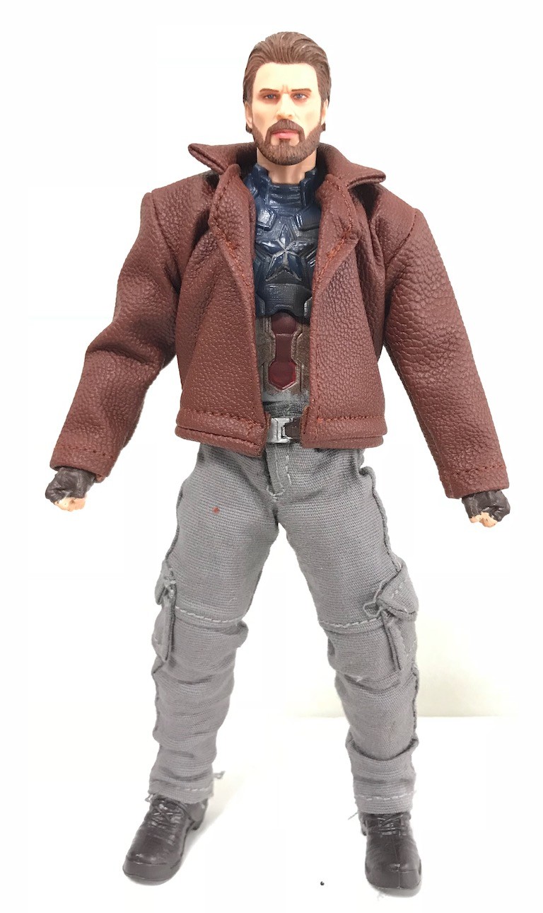 PB-LBJ-BN: 1/12 Brown Leather Jacket for Marvel Legends DC Figures (No Figure)