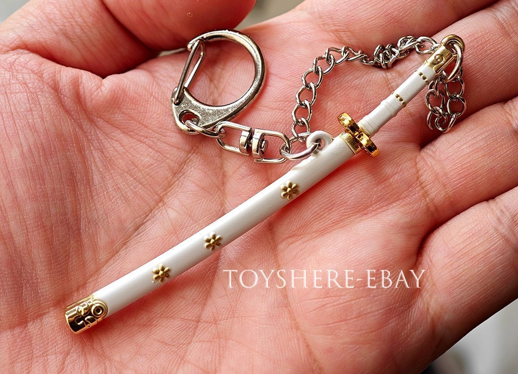 1/12 Anime Katana Ameno Habakiri mini Samurai sword keychain toy gift 9cm