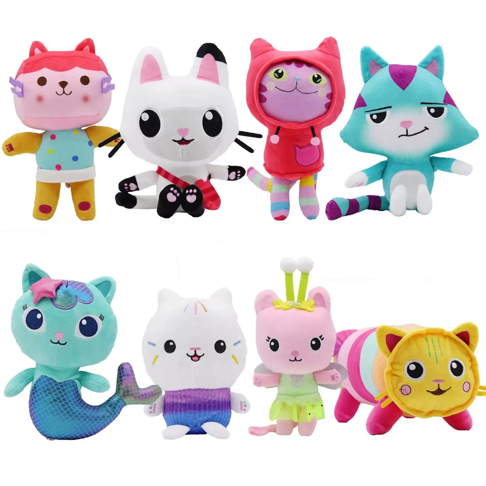Gabby&rsquo;s Dollhouse Plush Toy Kid&rsquo;s Birthday Gift NEW 8pcs, 10&Prime;