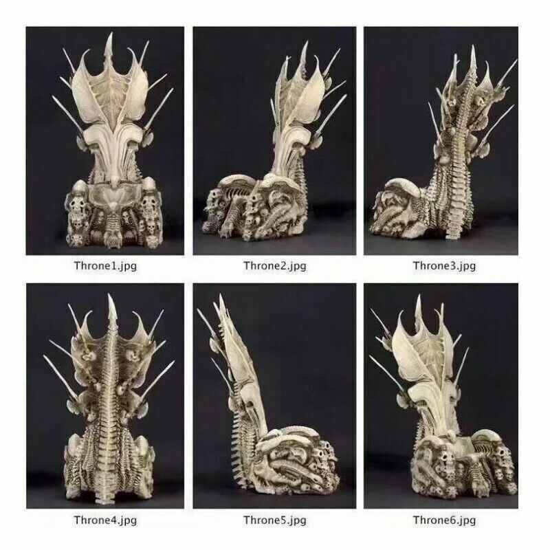 Predator Alien Bone Throne Action Figure Model Statue Diorama Element Toys 35CM