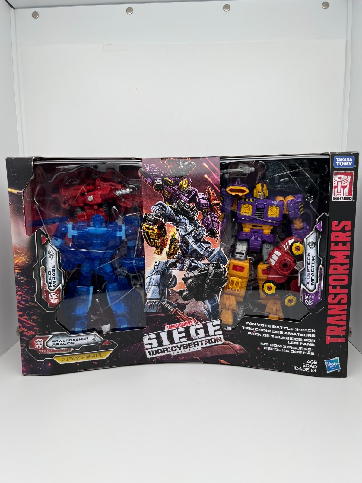 Transformers WFC Siege Fan Vote 3 Pack Aragon, Transparent Mirage, and Impactor