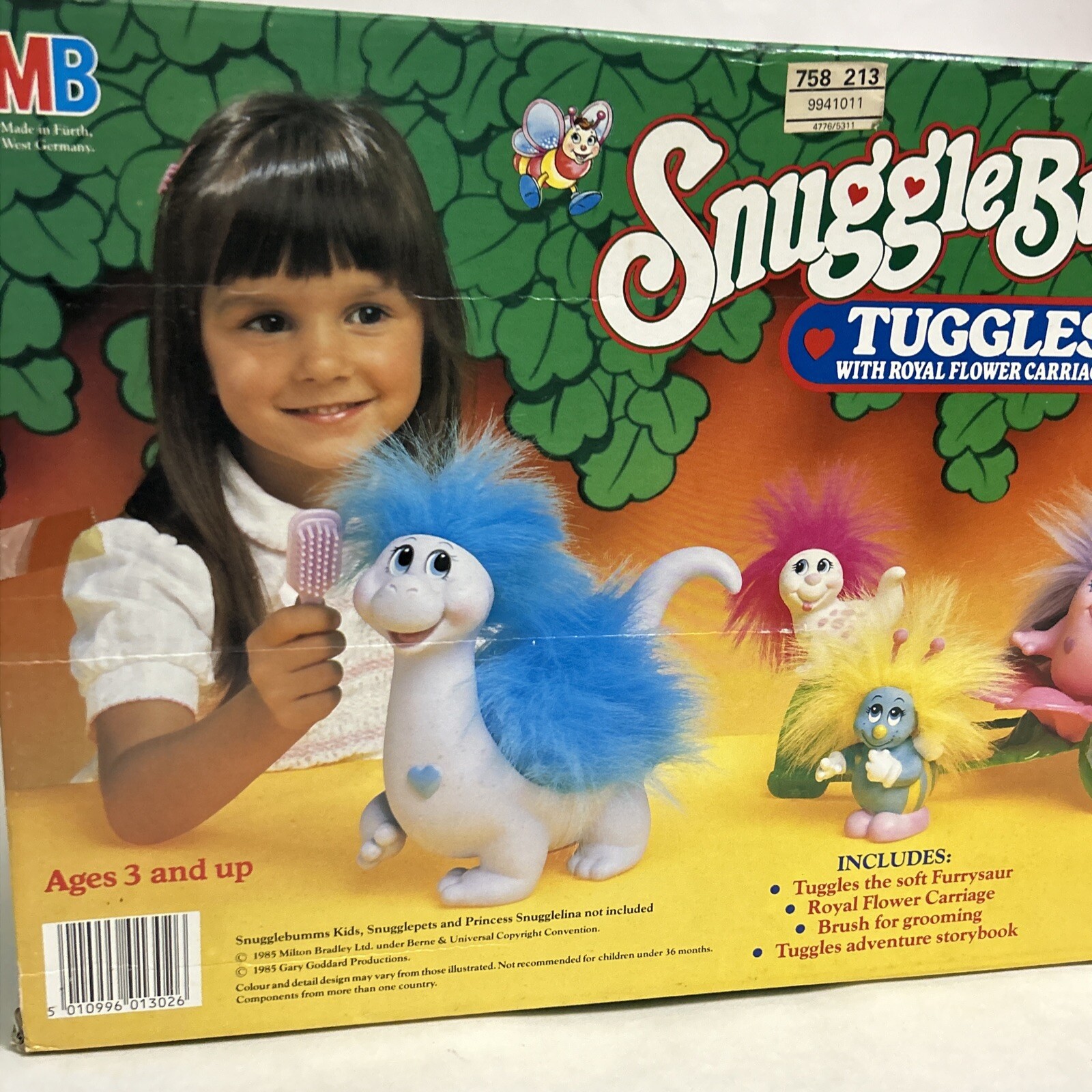 1985 Playskool MB Snugglebumms TUGGLES Figure Vintage Complete In Box Germany