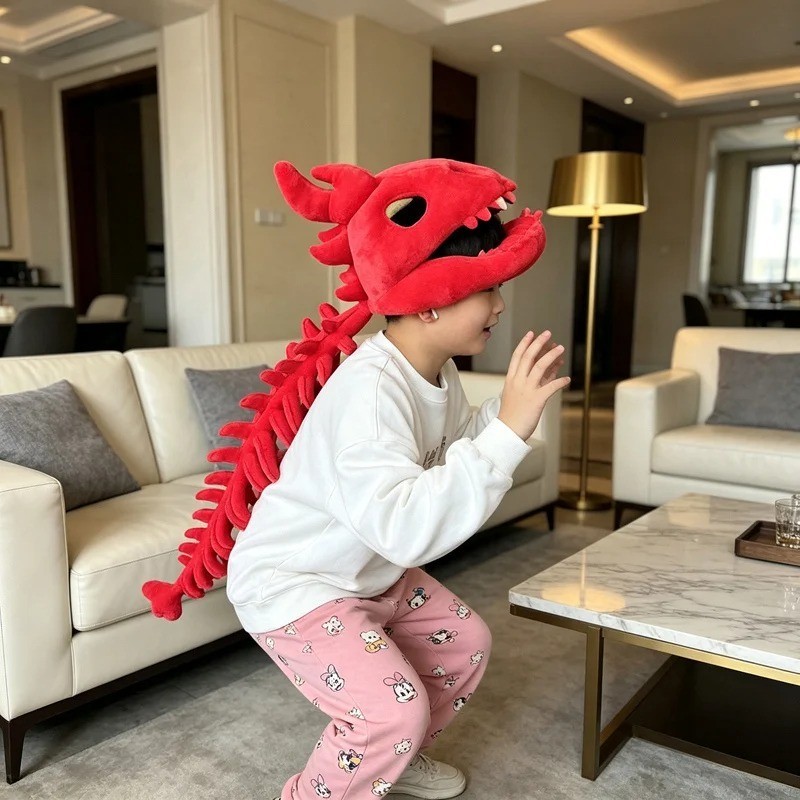 Dinosaur Skeleton Plush Hat •Brand New•