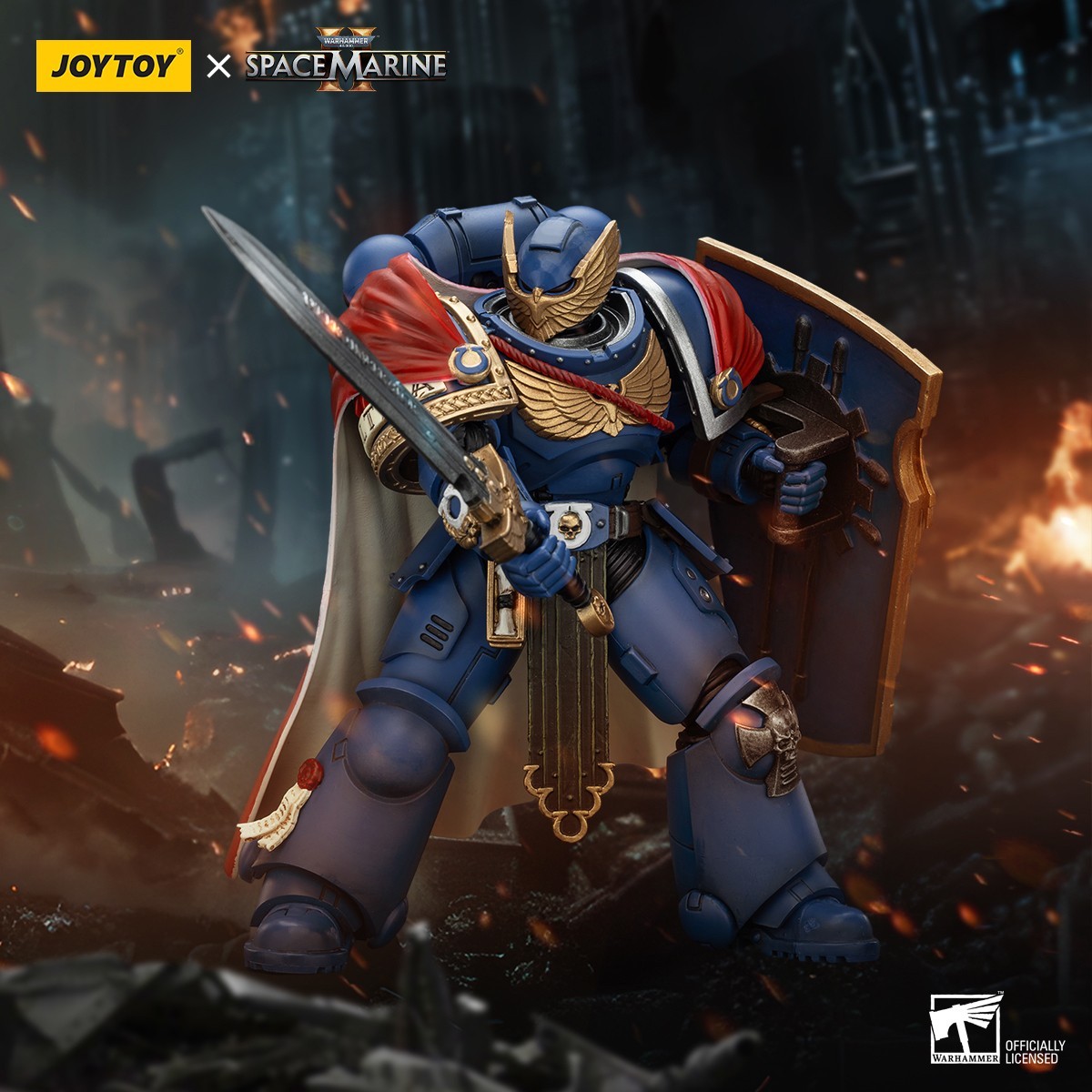 JOYTOY Warhammer 40K Ultramarines Victrix Honour Guard Storm Shield Power Sword