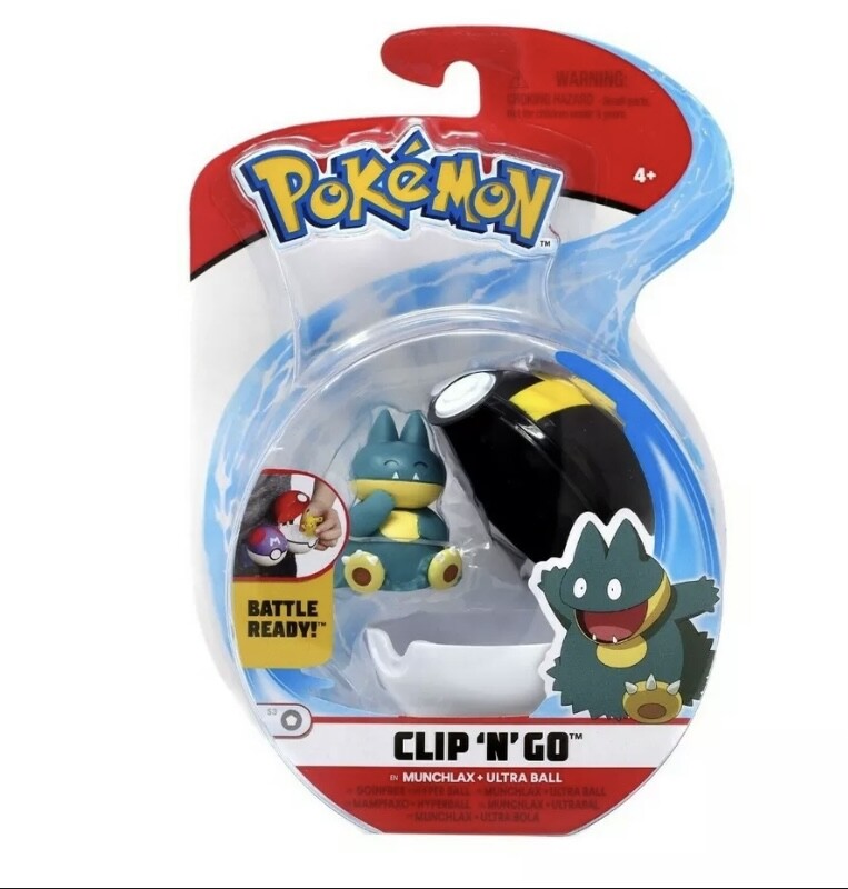 2019 Pokemon Munchlax + Ultra Ball – Clip N Go – Battle Ready ~NIB~Ready to Ship