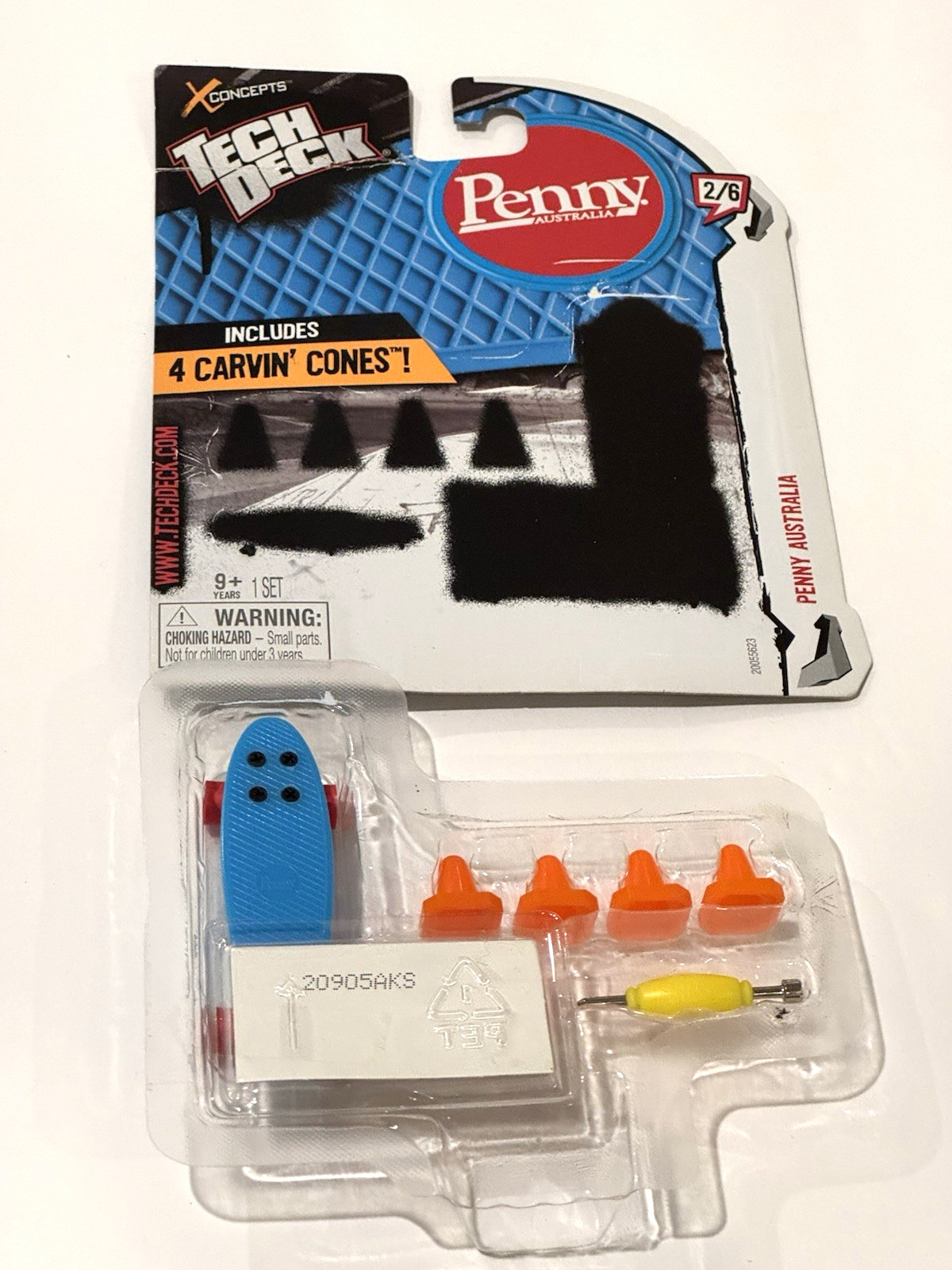 Tech Deck Penny Australia Fingerboard 4 Carvin Cones 96 mm Skateboard NEW READ