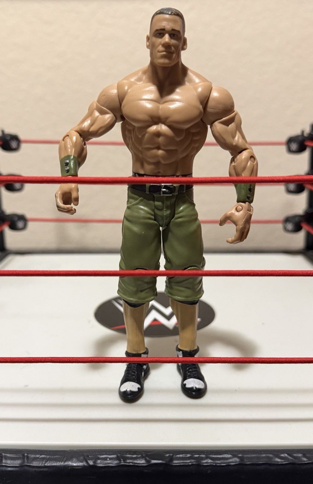 WWE JOHN CENA Green Shorts Wrestlemania Heritage Series Wrestling Figure 6&Prime; 2011