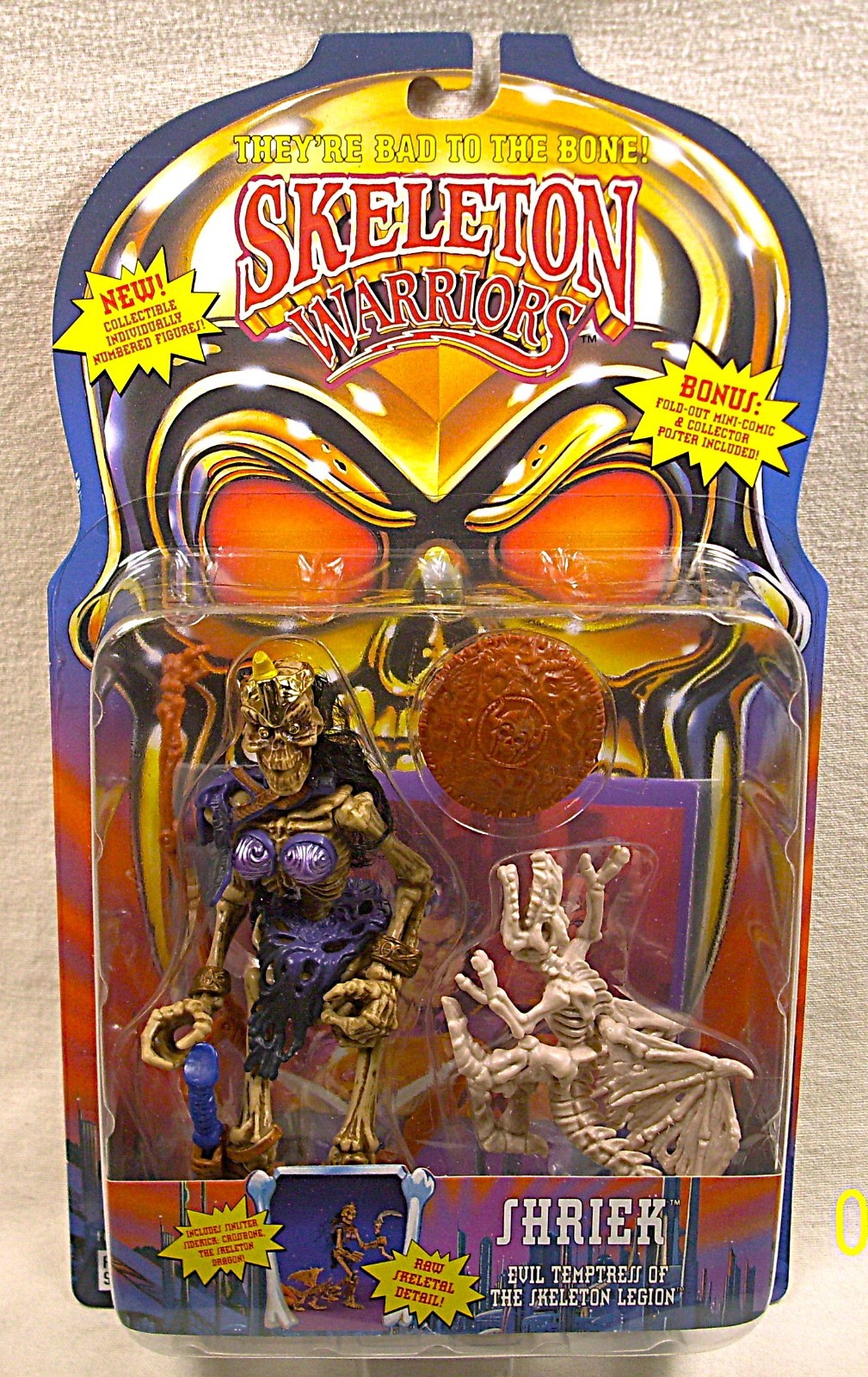 Vintage ☆ 1994 Playmates ☆ Skeleton Warriors ☆ SHRIEK Figure ☆ L@@K!