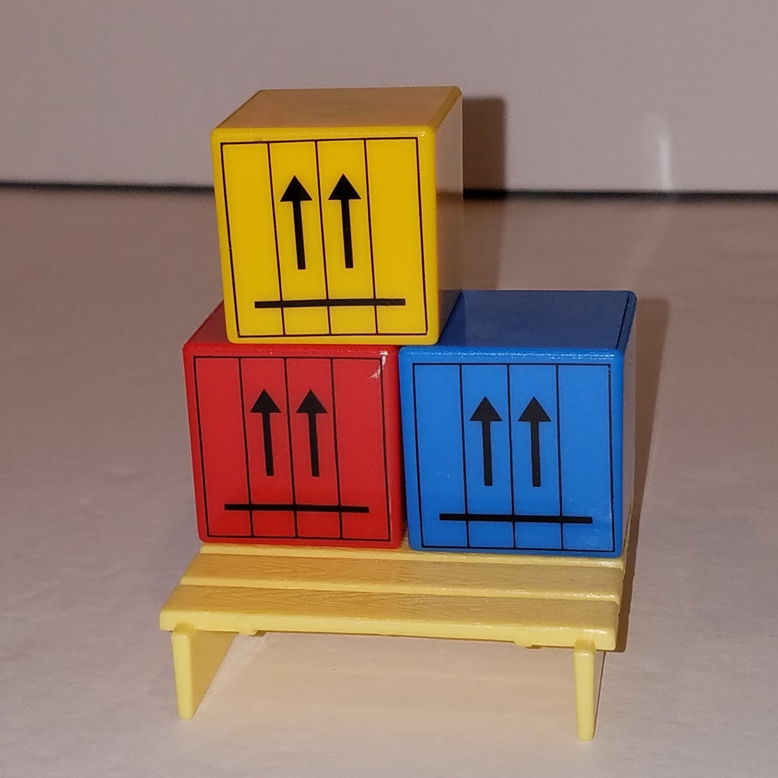 Bob The Builder 2006 Talking Sumsy Forklift COMPLETE Pallet Cargo Crates Vintage