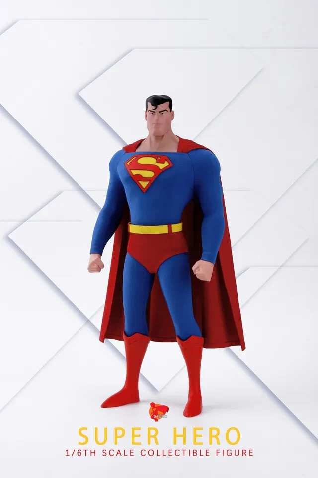 S-HERO Animated Superman Justice League 1/6 Scale Action Figure Doll Model SH004