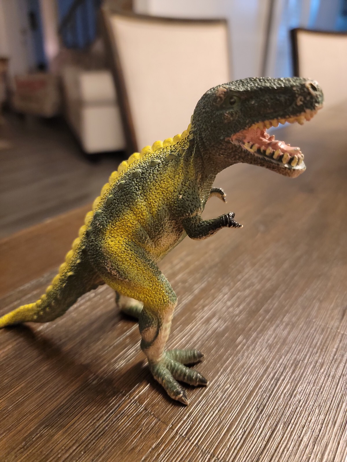 Dinosaur 2006 5&Prime; ToyMajor Green/Yellow T-REX Tyranosaurus Dinosaur PVC Figure