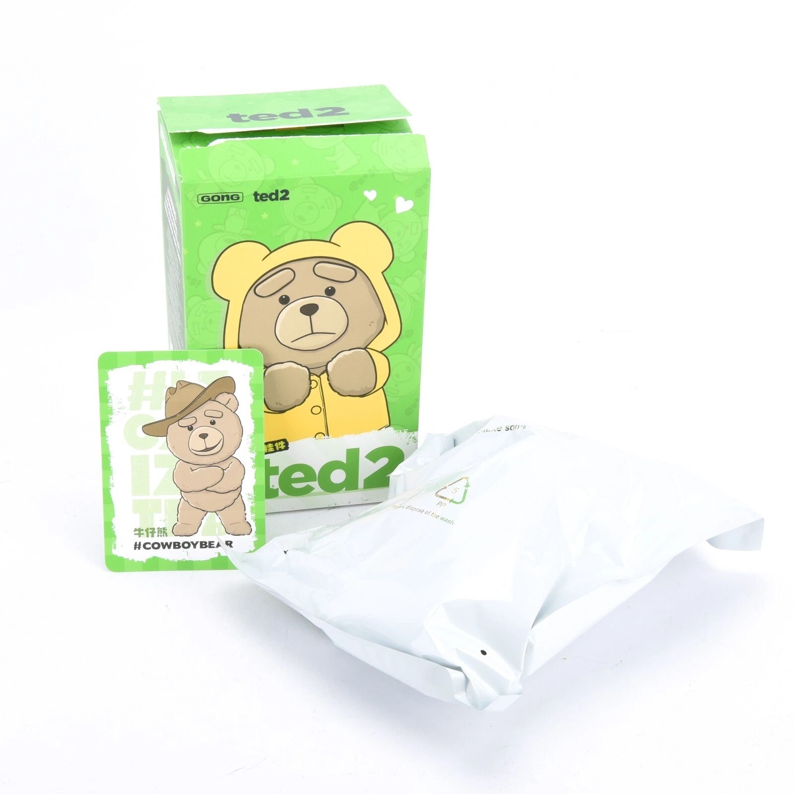 POP MART Gong Ted 2 Series Confirmed Keychain Plush Figure Toys – Cowboy Bear