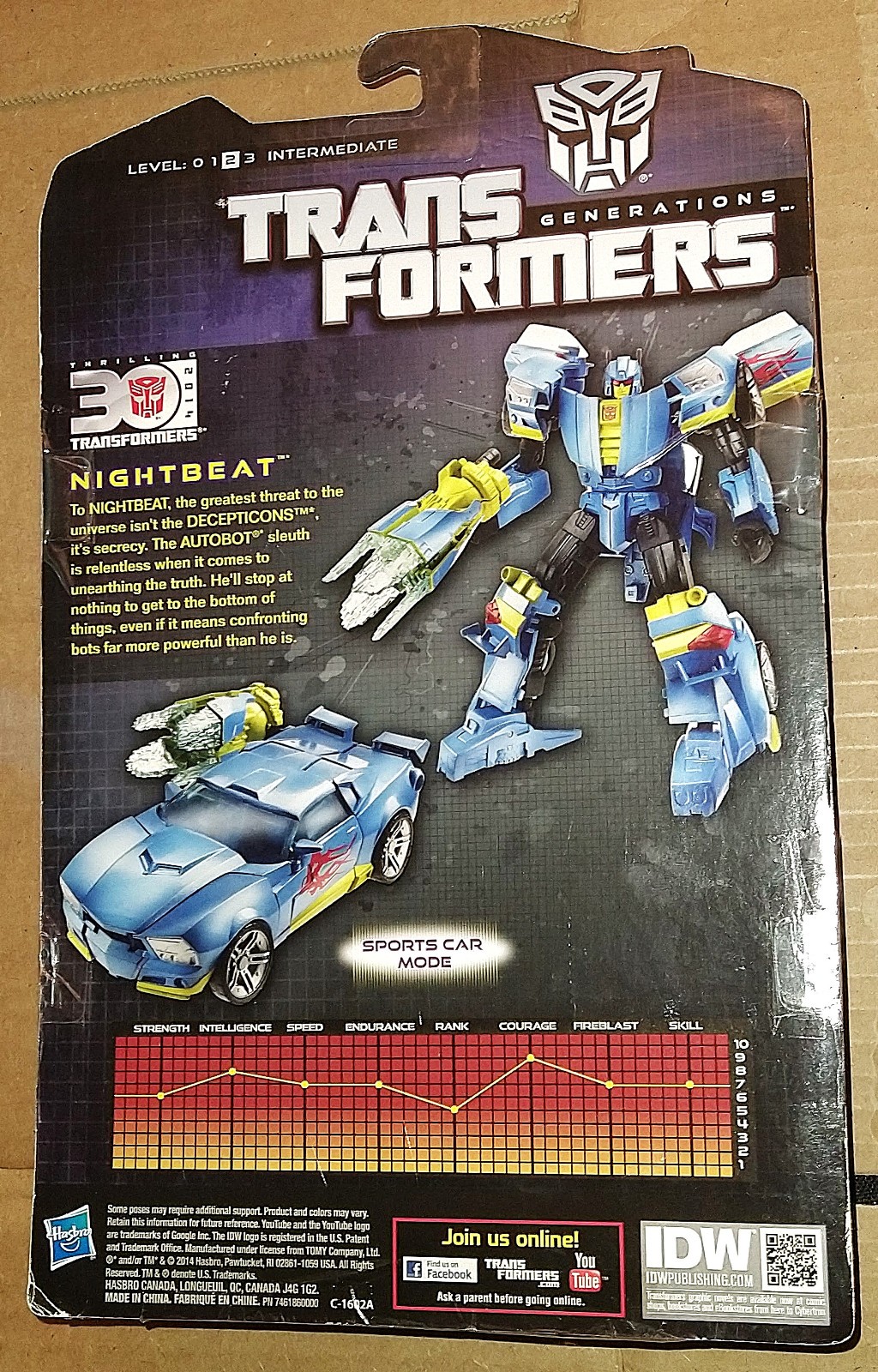 Transformers Nightbeat Thrilling 30 Generations 30th Anniversary Deluxe Autobot