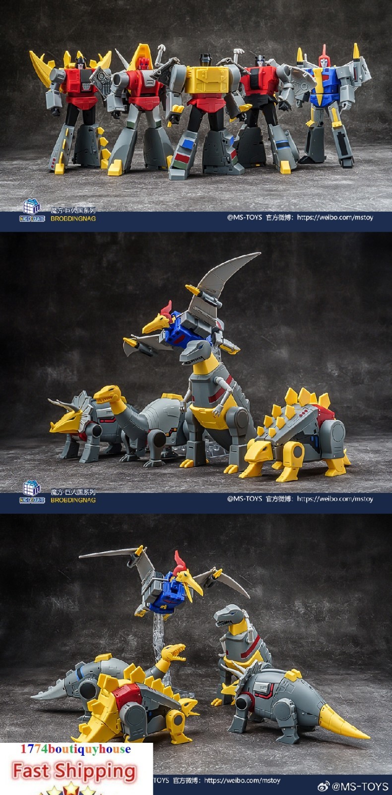 New Transformation Magic Square TOYS MS-B59 G1 Dinobot STEGOSAURUS 15CM USA SELL