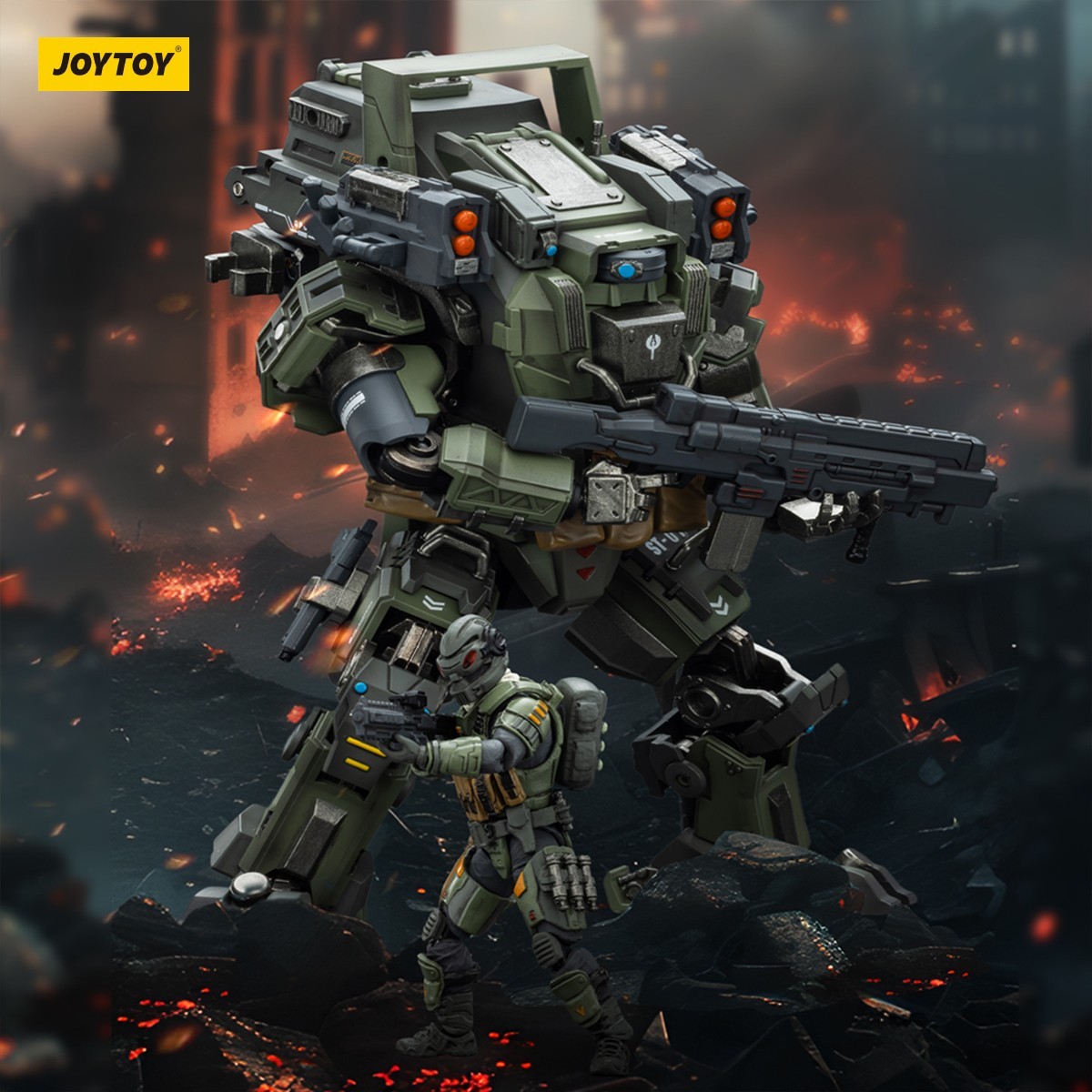 JOYTOY Warhammer 40K Dark Source APOC Series Mecha and Pilot Brithday gift