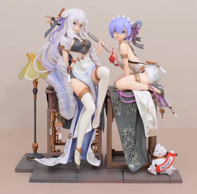 2pcs Re:Zero Starting Life in Another World Rem/Emilia Collectible Action Figure