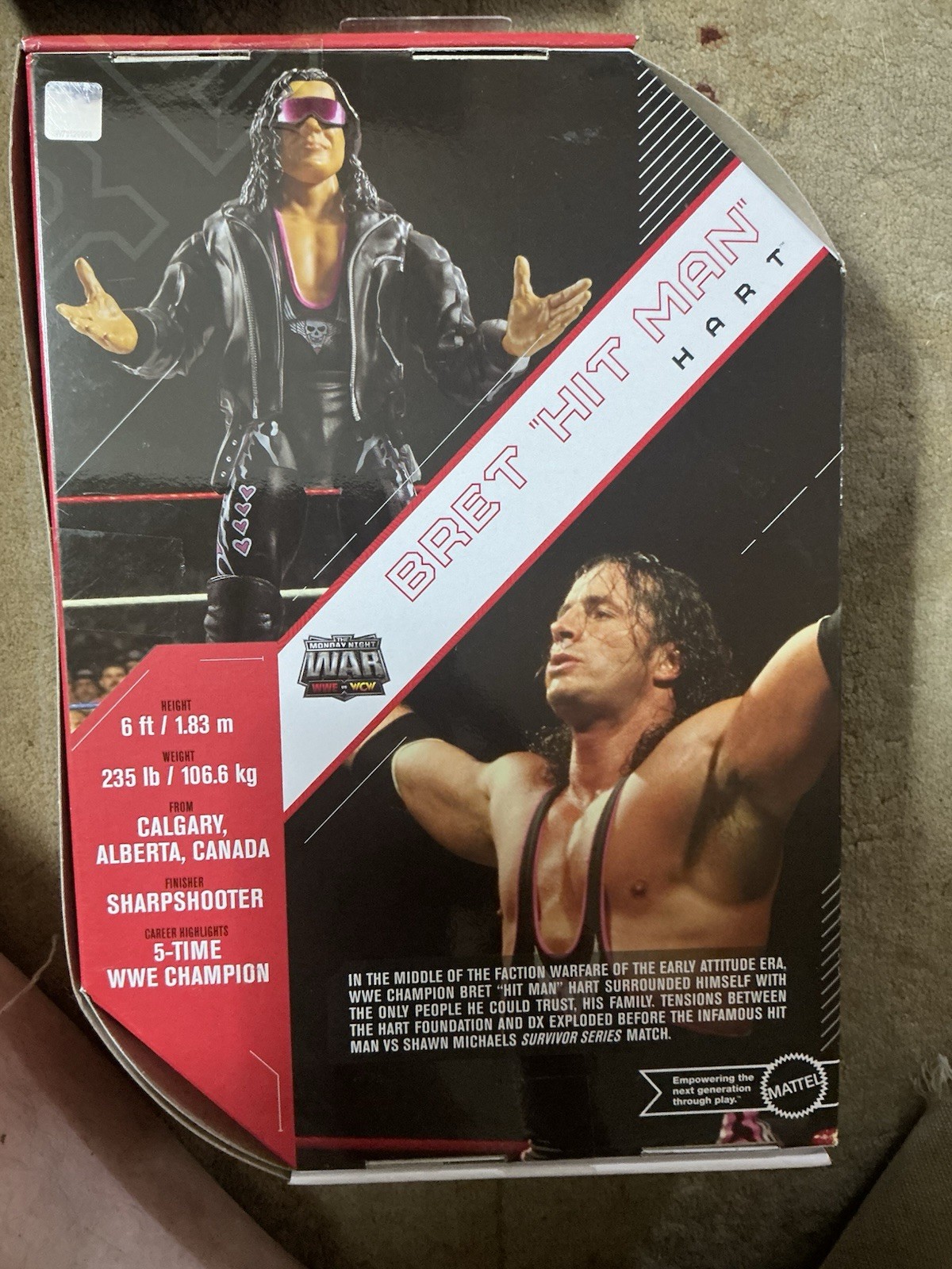 WWE Ultimate Edition Monday Night Wars Bret &lsquo;The Hitman&rsquo; Hart Figure MIP!