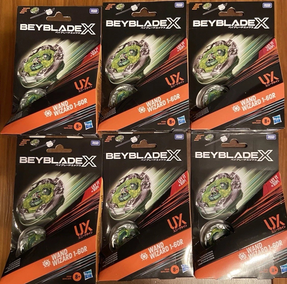 NEW Beyblade X Wand Wizard 1-60R (6) Lot Bundle!!!