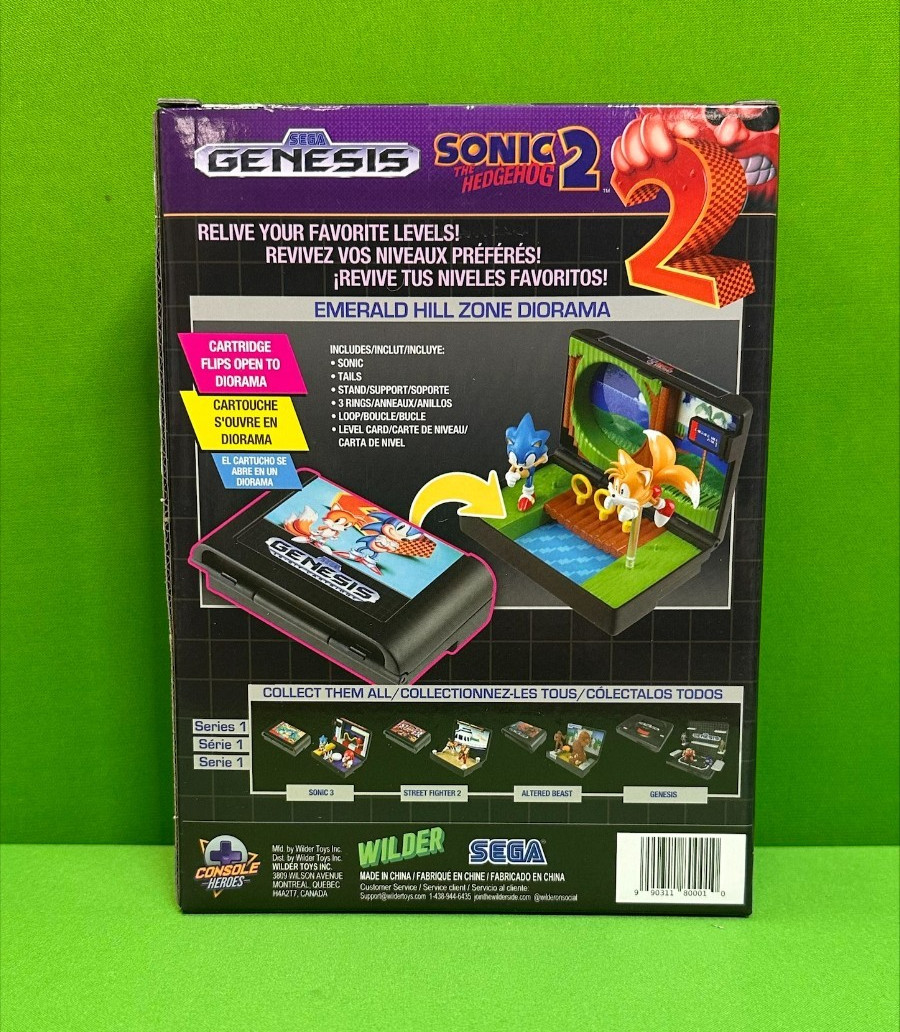 Console Heroes: Sonic 2 Diorama – Sonic & Tails Figures – Emerald Hill Zone