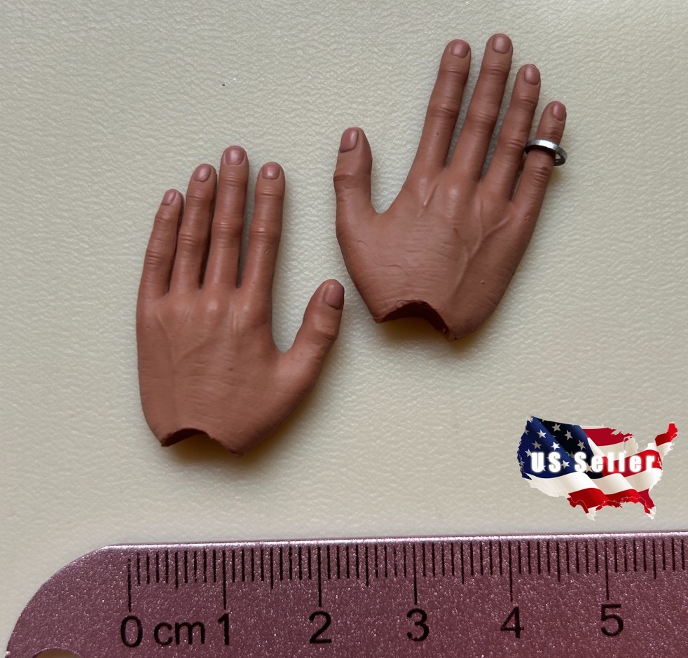 1/6 Super Flexible Replacement Hands + Ring For 12&Prime; Male Figure PHICEN Hot Toys