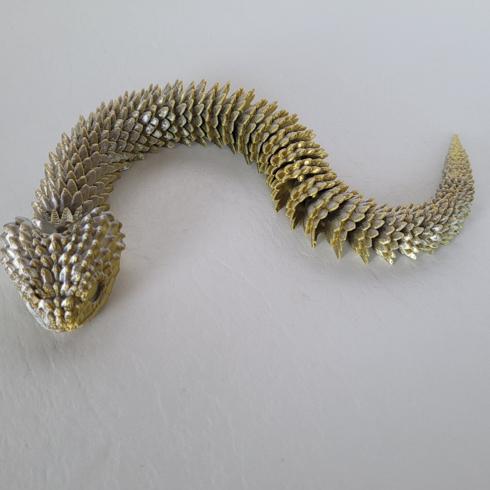 3D Printed Viper Snake Articulated Snake Flexible Fidget Toy Mini 10 Inches