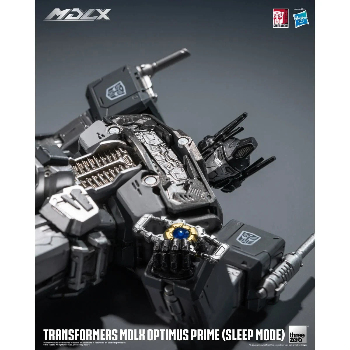 Transformers MDLX Optimus Prime Sleep Mode Action Figure 7&Prime; Threezero Exclusive