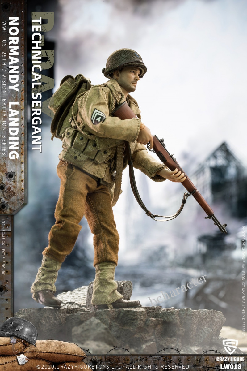 Crazy Figure LW018WWII U.S. Rangers On D-DayTechnical Sergeant1/12Action Figure