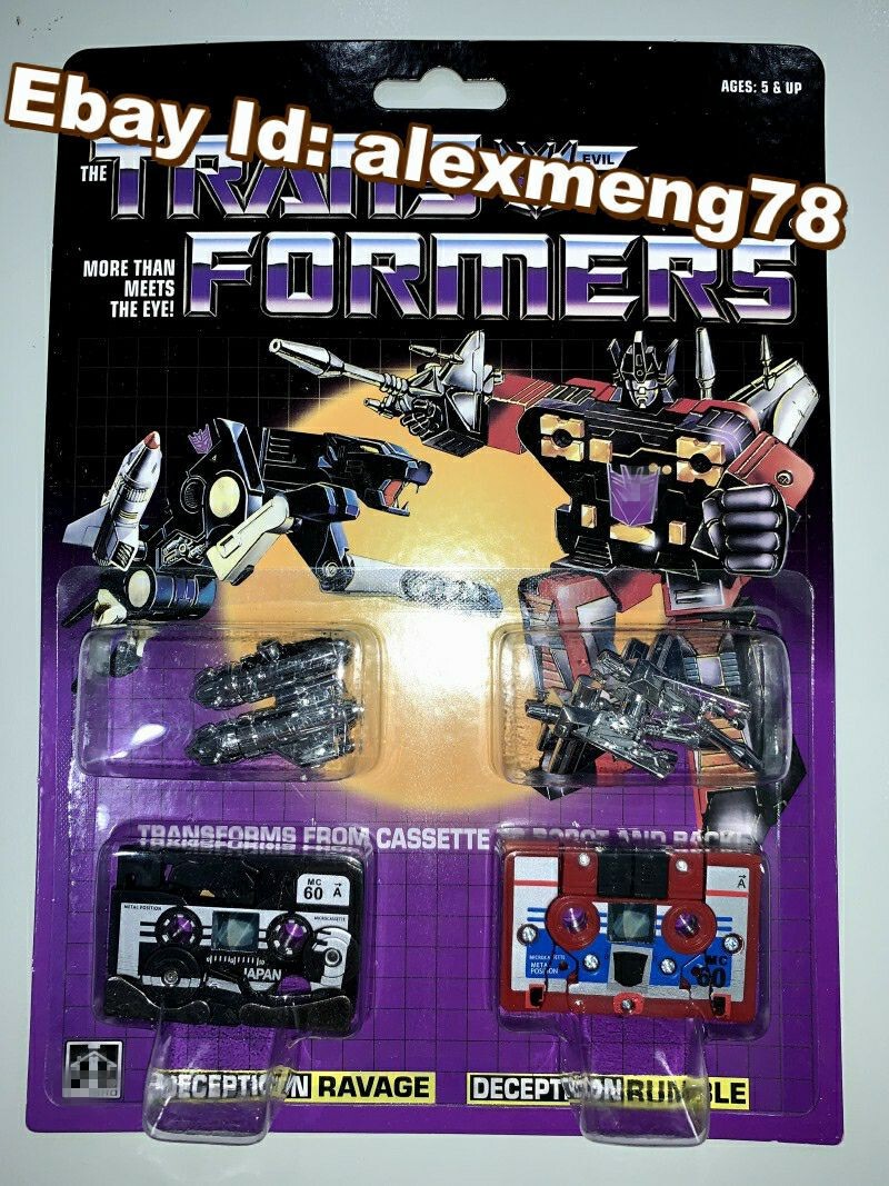 Transform G1 decepticons cassette ravage & rumble reissue mint MISB