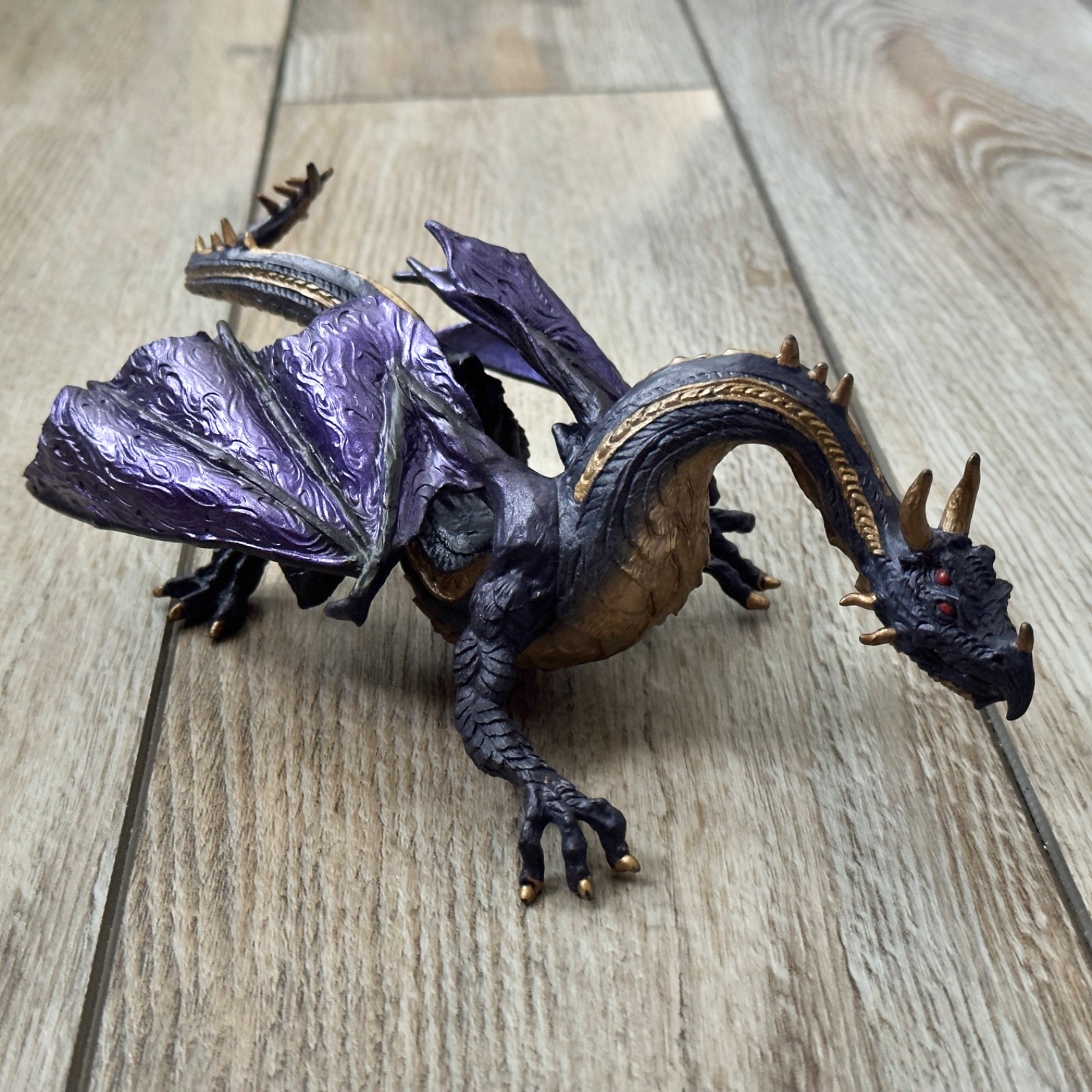 Safari Ltd Midnight Moon Dragon Purple and Gold Mythical Fantasy Toy Figure 2008