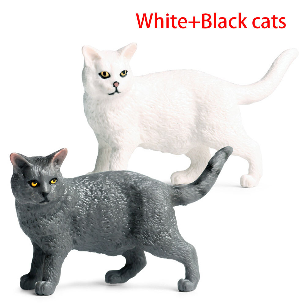 1/2Pcs 1/6 Scale Cat Models Action Figure Collectible Statue Xmas Decor Gifts