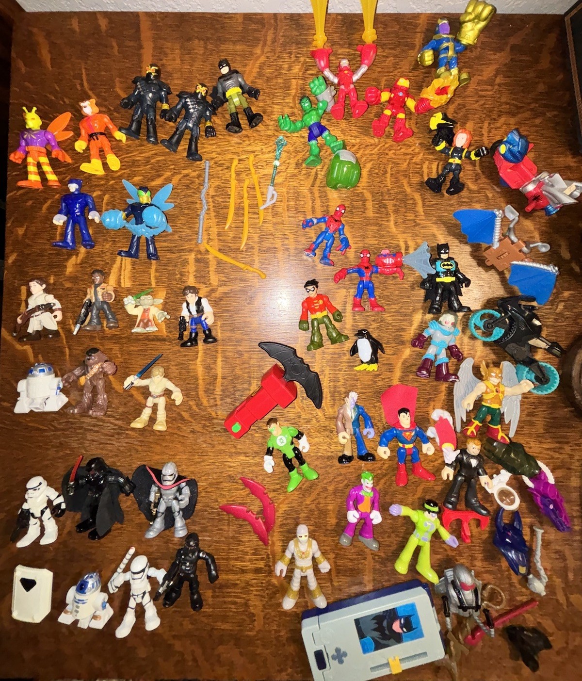 Playskool Hasbro Action Figures Star Wars Marvel DC Toy Lot Of 38+ Accessories