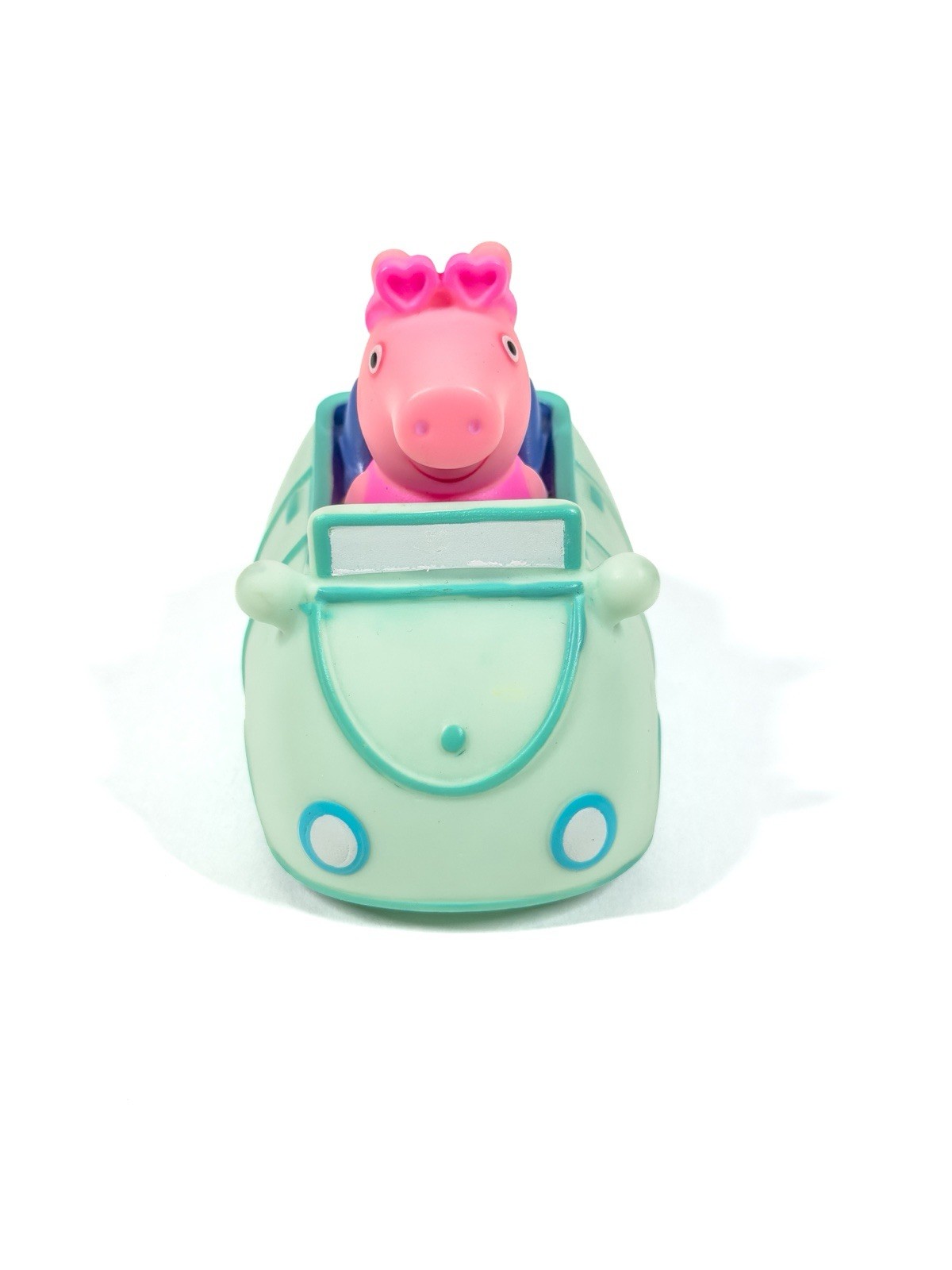 Peppa Pig 2003 Jazwares Green Blue Racer Car Figure Vehicle Toy 3.5” VGUC