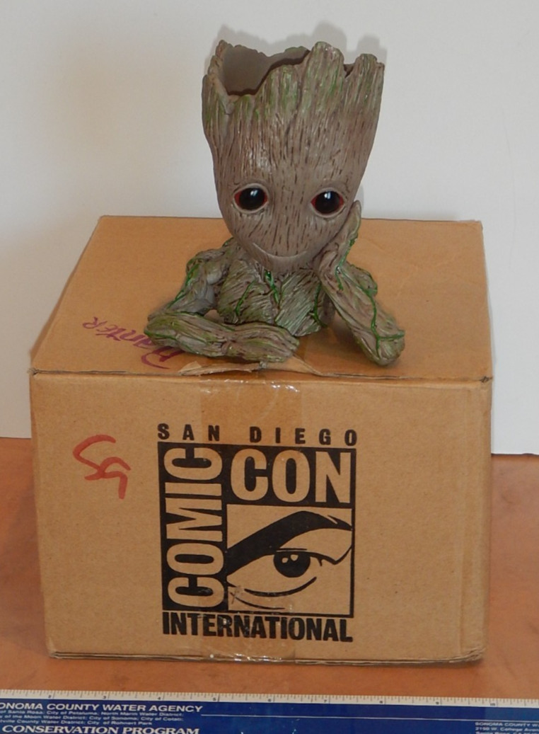 SAN DIEGO COMIC CON MARVEL GUARDIANS OF THE GALAXY BABY GROOT PLANTER, NOS