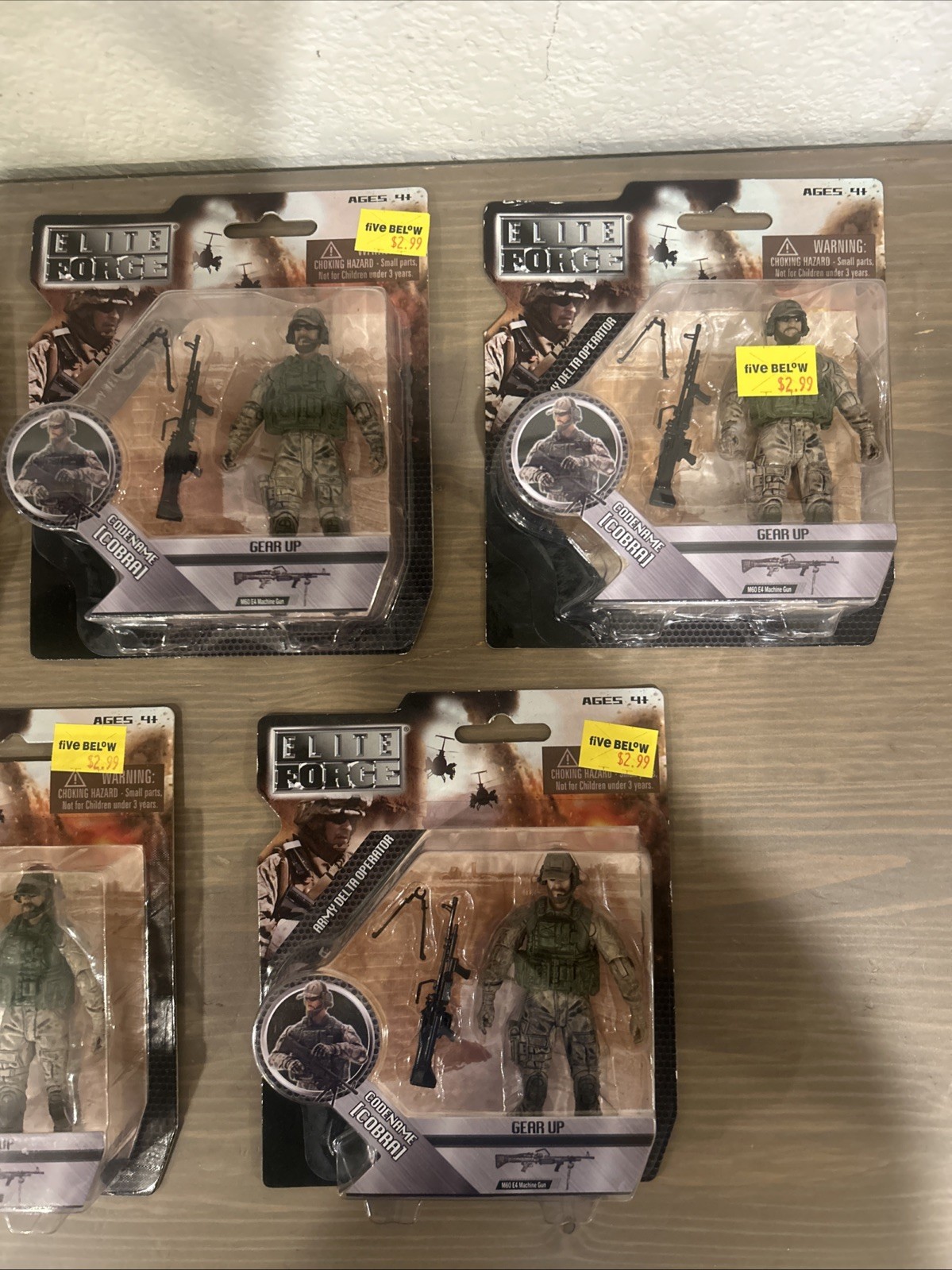 1:18 BBI Elite Force Army Delta Operator Cobra Action Figures Lot of 5