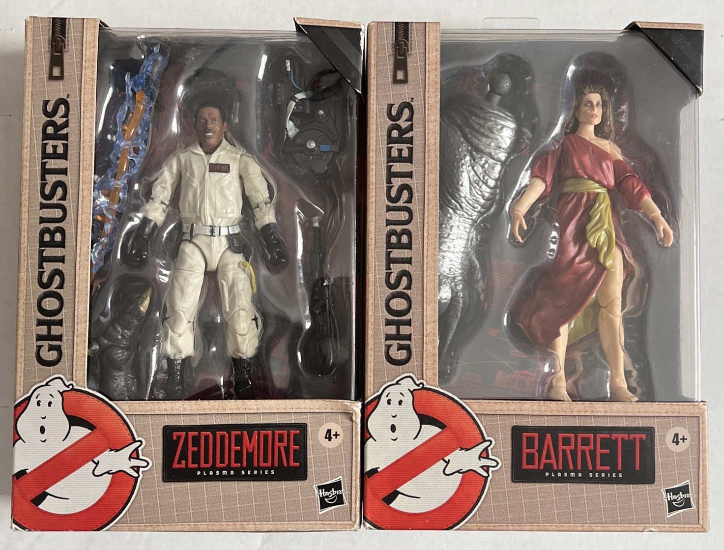 Hasbro Ghostbusters Plasma Series Winston Zeddemore & Dana Barrett Figure Lot