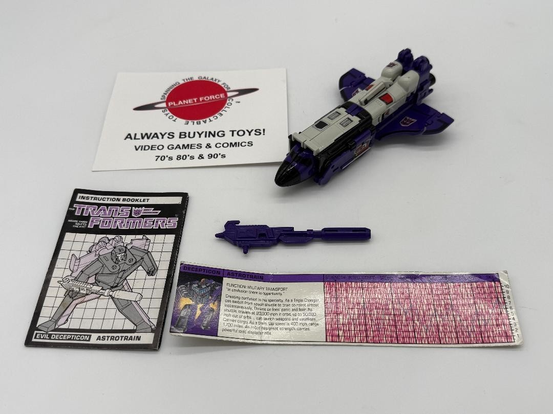 1985 Astrotrain Complete w/ Booklet & Tech Spec G1 Transformers Figure