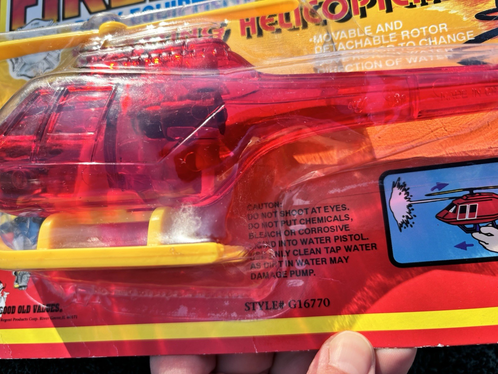 Official Firefighter Play Squirting Helicopter Toy Age 5 And Up New