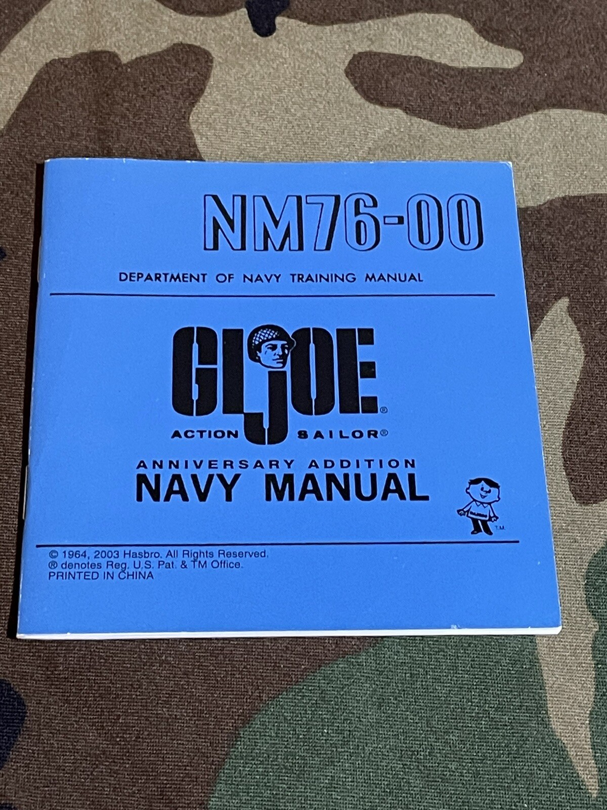 1964 – 2003 Hasbro GI JOE Anniversary Edition NAVY MANUAL – FM76-00
