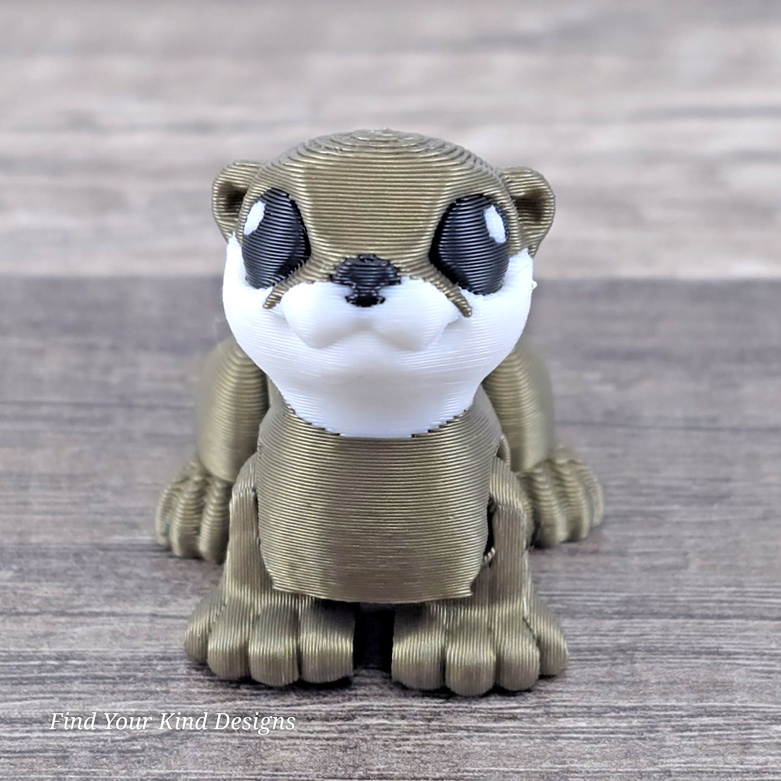 3D Printed Otter Hatchling | Articulated Flexi Fidget Toy 2&Prime; Cute Gift Idea