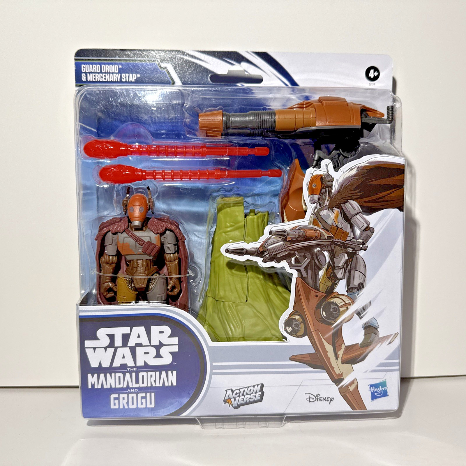 Star Wars Guard Droid & Mercenary STAP ActionVerse 4.5&Prime; Hasbro Action Figure New