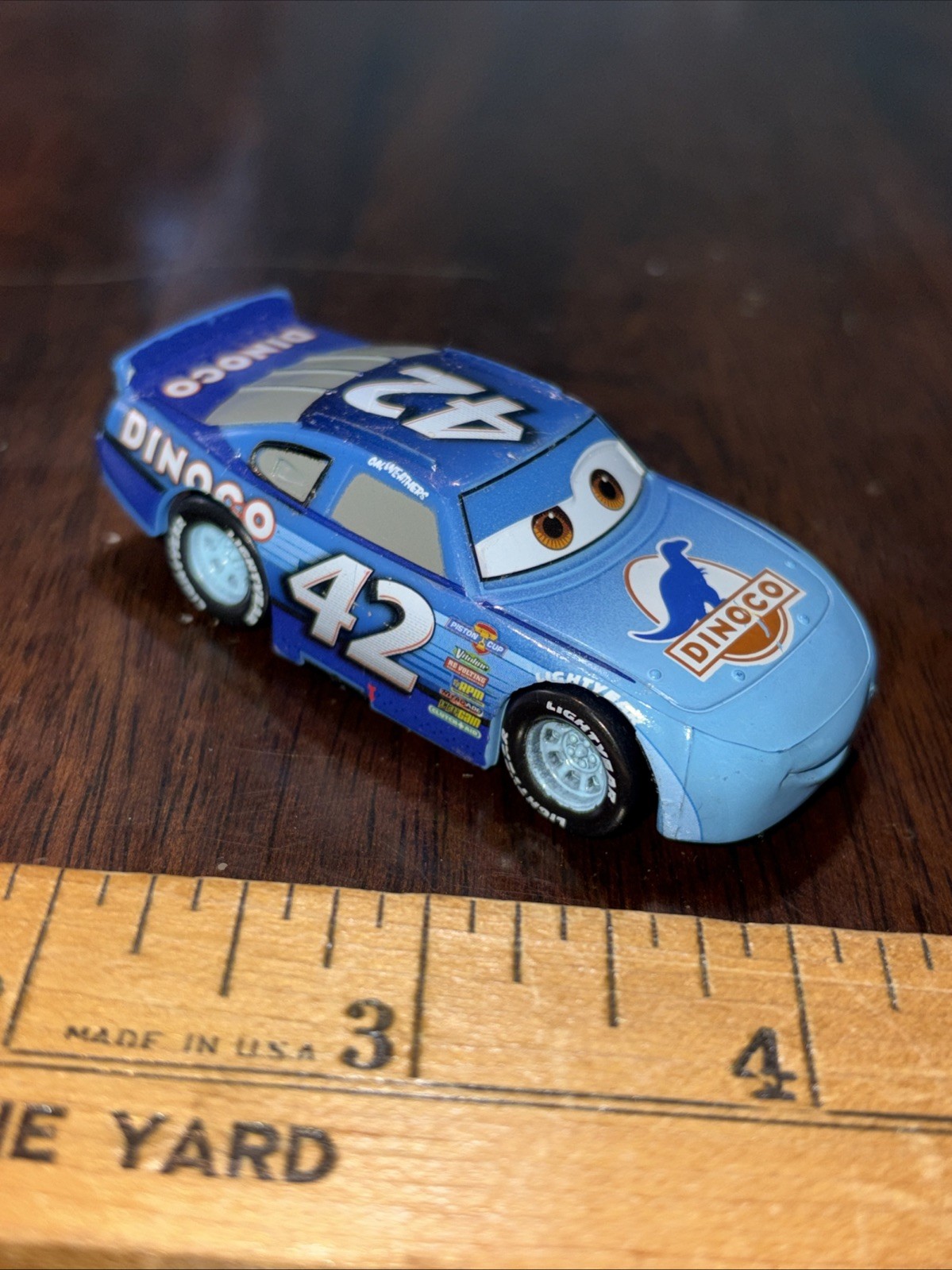 Disney Pixar Car. Cal Weathers #42. Dino . Blue Plastic B127