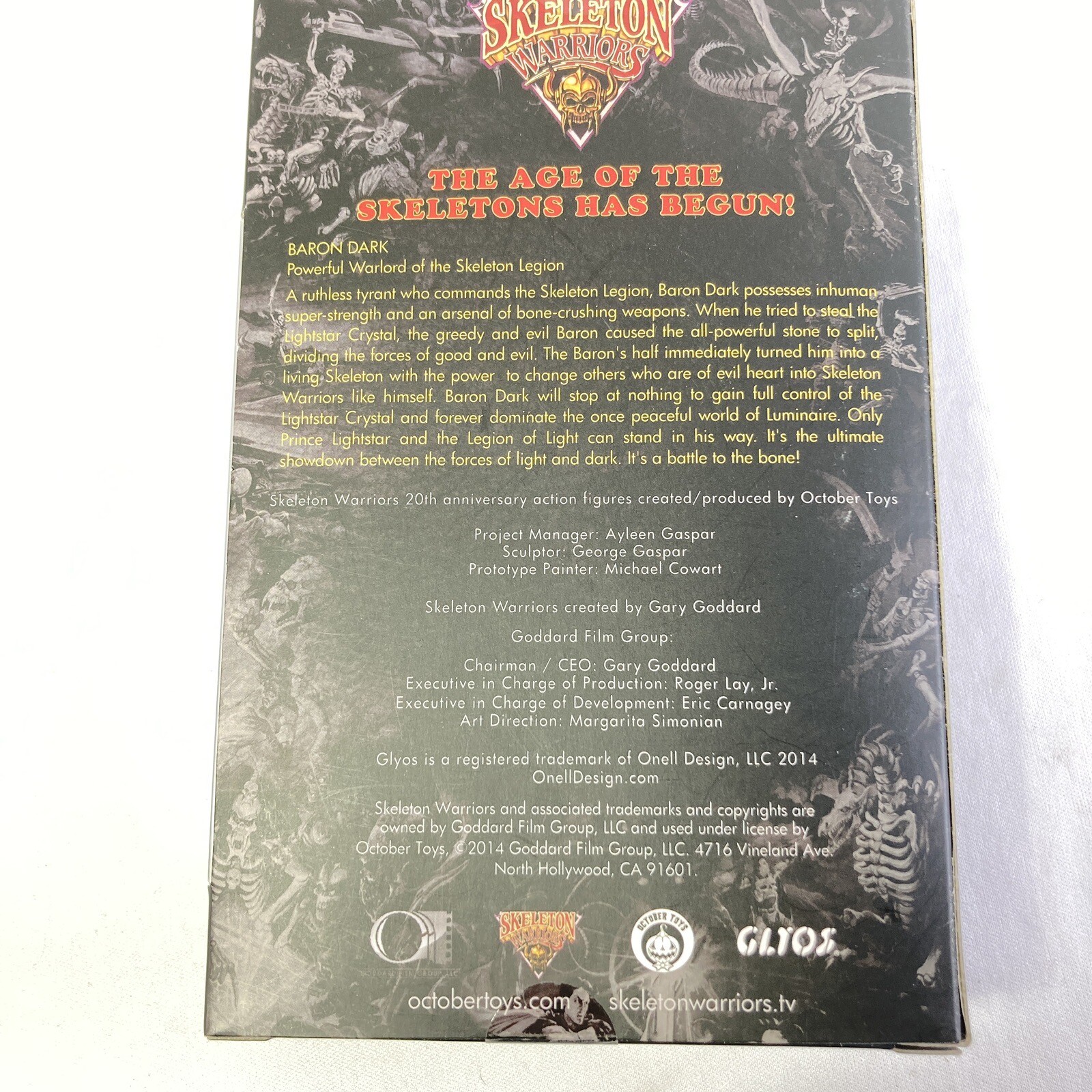 Skeleton Warriors Baron Dark 20th Anniversary 2014 New in Open Box October Toys