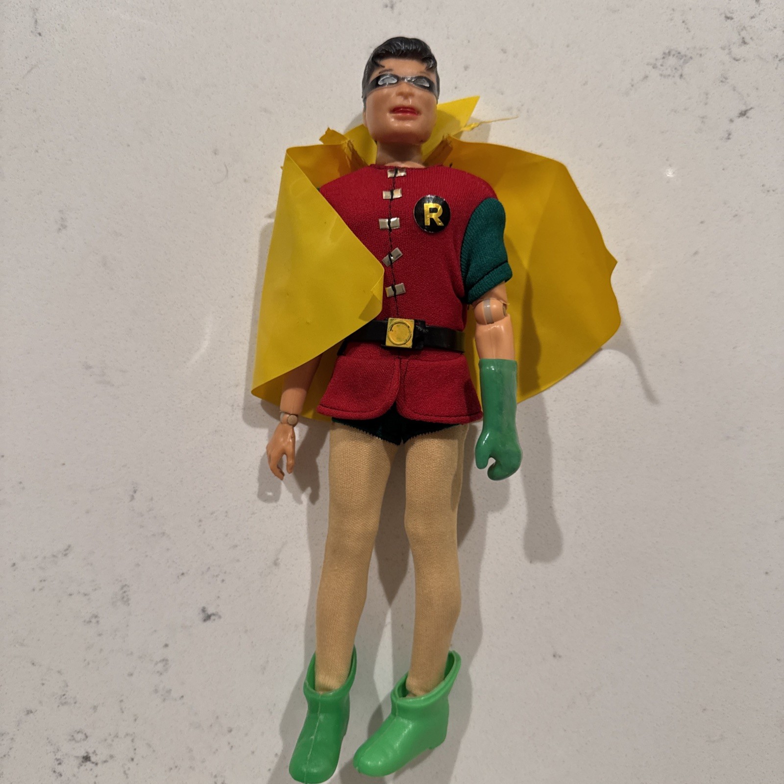 RARE VINTAGE IDEAL CAPTAIN ACTION BOY FIGURE & ROBIN COSTUME ACCESSORIES 1967