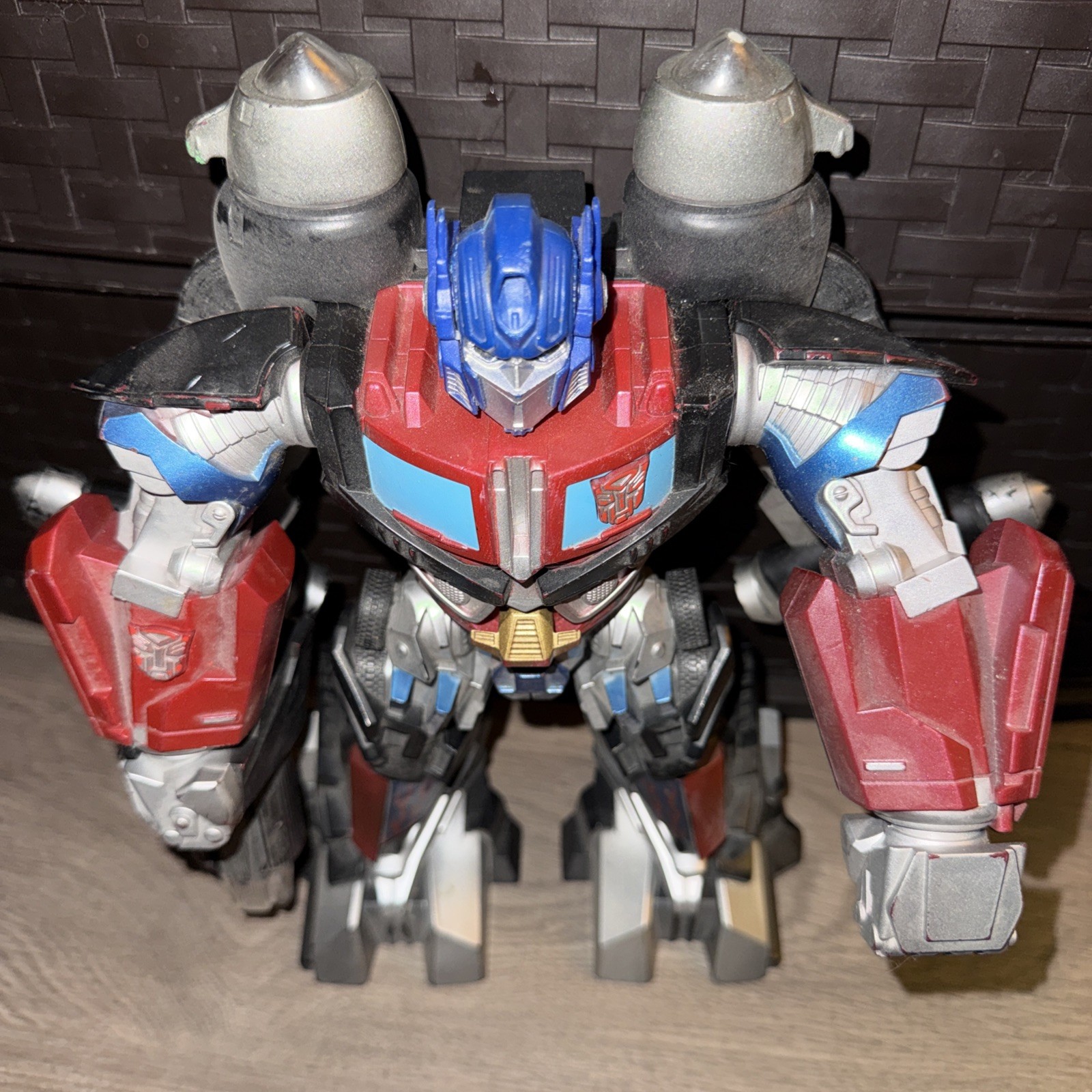 2008 Transformers Mega Power Bots OPTIMUS PRIME Hasbro 12&Prime; Lights Talks TESTED