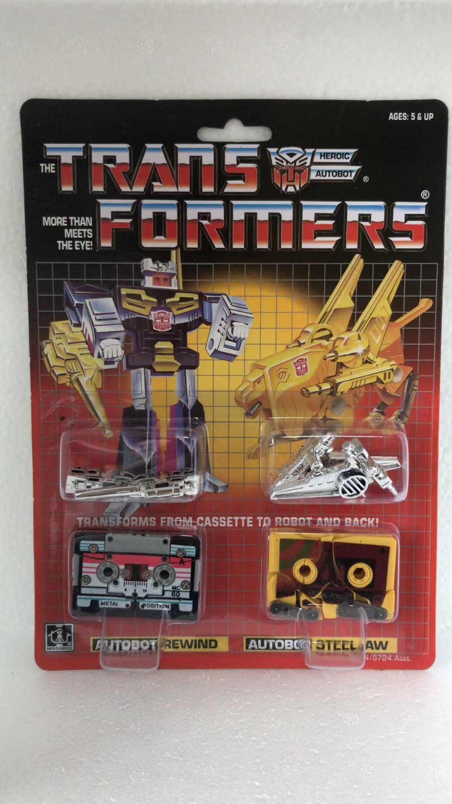 TRANSFORM G1 Reissue Rewind and Steeljaw Brand New Carded Free Shipping