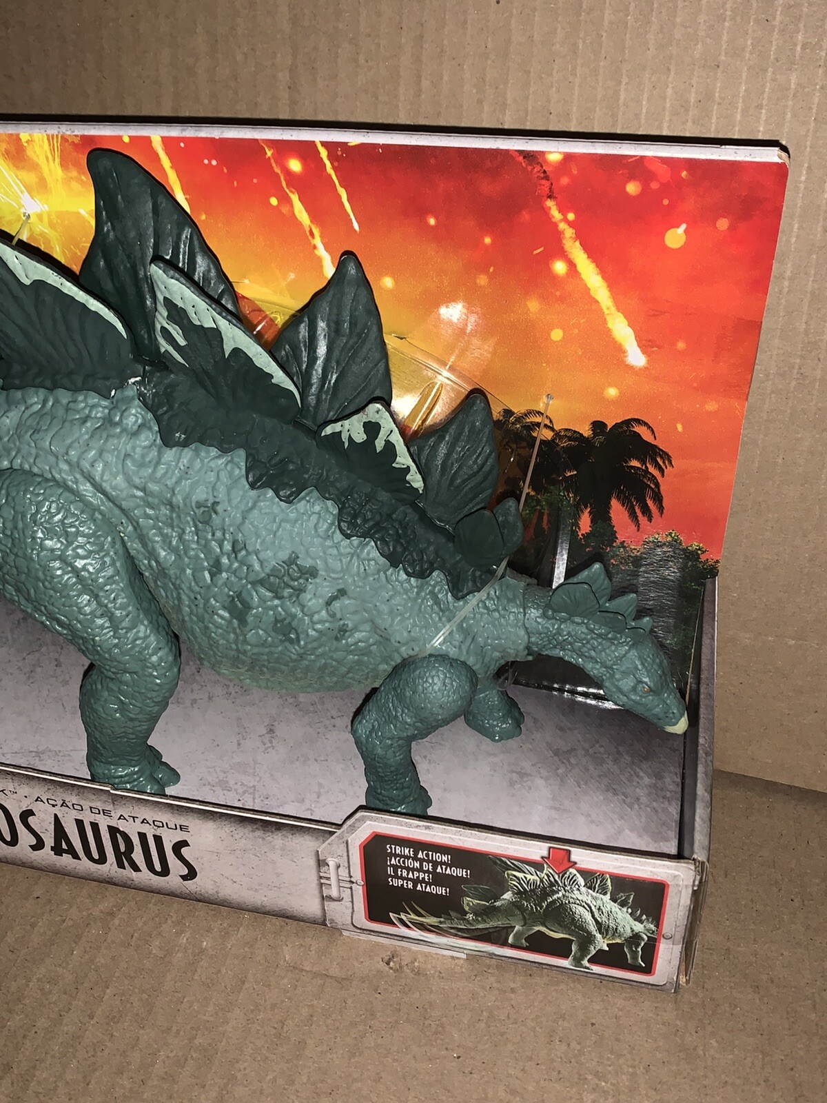 Jurassic World Action Attack Stegosaurus Strike Action Dinosaur New