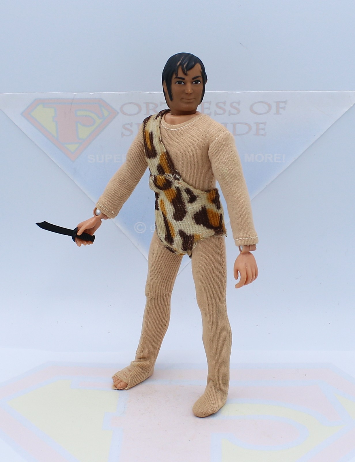 Mego Tarzan Vintage 1974 ~WGSH 8&Prime; Original T1 Action Figure ~Repro Knife ~Wear
