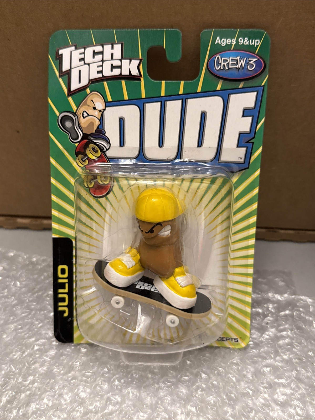 Vintage Tech Deck Dude Julio Skateboard Crew New 2000 Fingerboard Toy Y2K Figure
